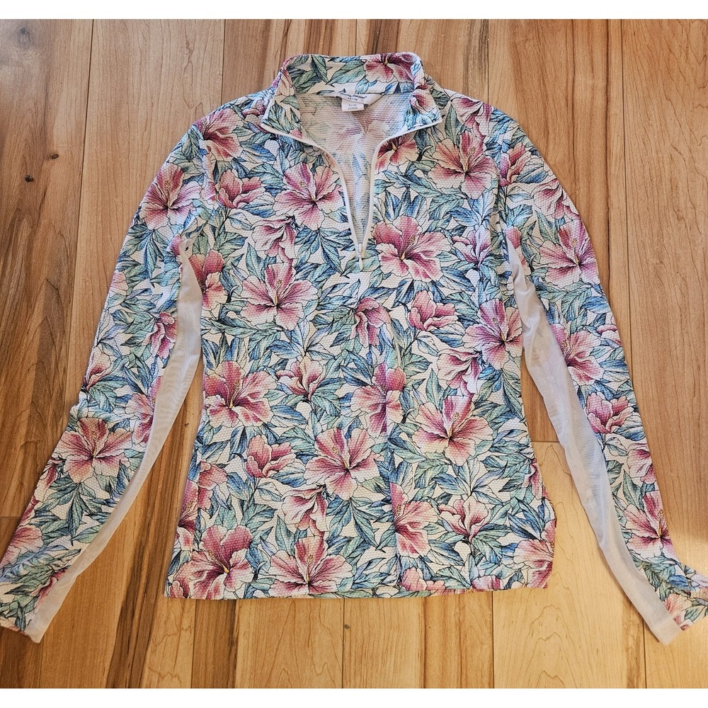 Tommy Bahama Active Golf Tennis Top Floral Colorful Size XS Activewear Sports